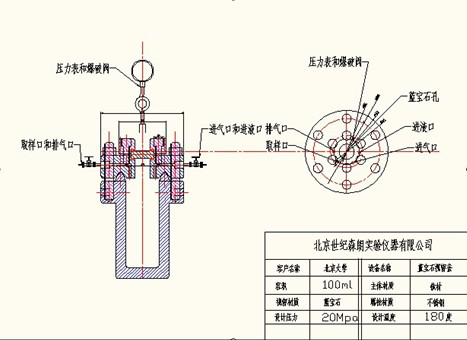 高溫高壓光化學反應釜基本結(jié)構(gòu)(圖1)